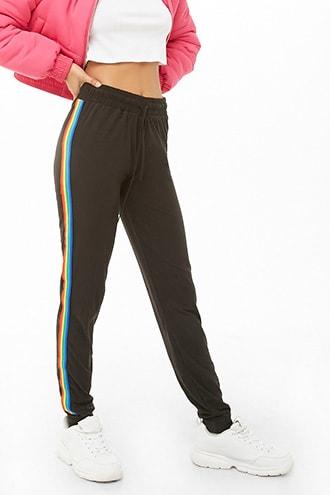 Forever21 Rainbow Striped Joggers