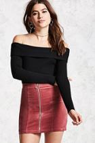 Forever21 Contemporary Foldover Sweater