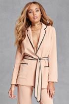 Forever21 Women's  Contrast-piped Blazer