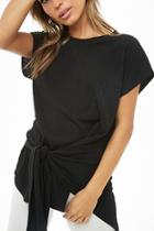 Forever21 Ribbed Tie-front Tunic