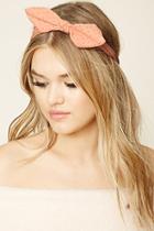 Forever21 Metallic Studded Bow Headwrap