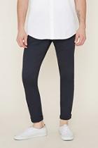 21 Men Men's  Navy Slim-fit Trousers