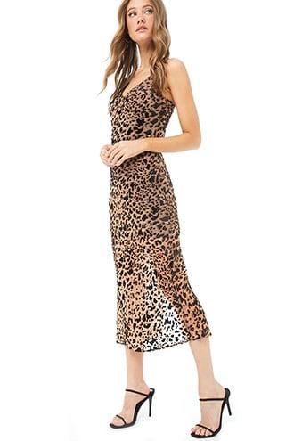 Forever21 Velvet Leopard Burnout Midi Dress