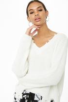 Forever21 Distressed-trim Sweater