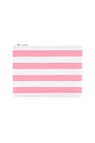 Forever21 Striped Canvas Clutch