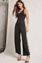 Forever21 Striped Tearaway Jumpsuit