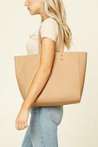 Forever21 Nude Faux Leather Tote Bag