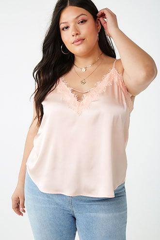 Forever21 Plus Size Lace Trim Cami