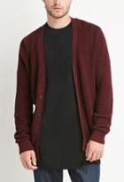 21 Men Marled Patch-sleeve Cardigan