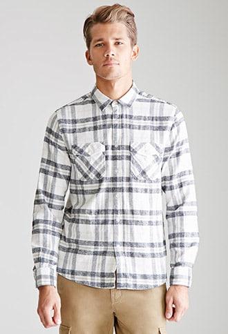 Forever21 Pocket Plaid Flannel Shirt