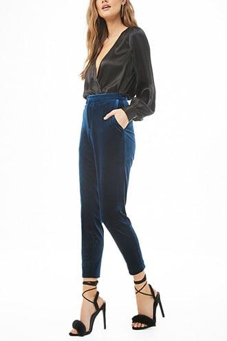 Forever21 Velvet Ankle Trousers