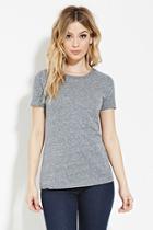 Forever21 Women's  Heather Grey Slub Knit Tee