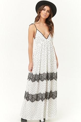 Forever21 Polka Dot Cami Maxi Dress