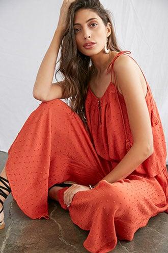 Forever21 Clip Dot Ankle Pants