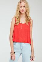 Forever21 Embroidered Mesh-back Tank