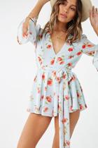 Forever21 Chiffon Floral Print Romper