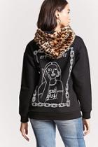 Forever21 Yuki Haze Leopard Faux Fur Hoodie