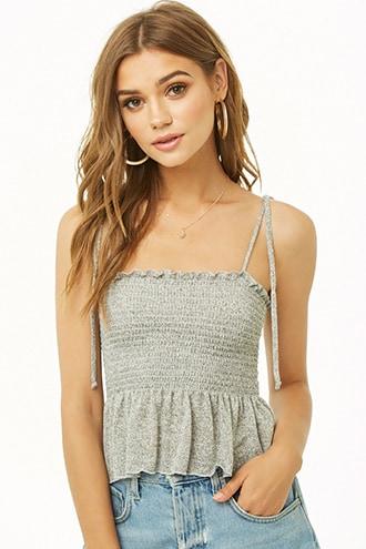 Forever21 Marled Smocked Cami