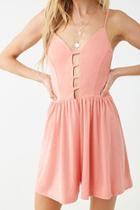 Forever21 Striped Ladder Cutout Cami Romper