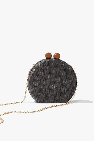 Forever21 Structured Straw Crossbody Bag