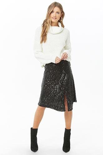 Forever21 Sequin Knee-length Skirt