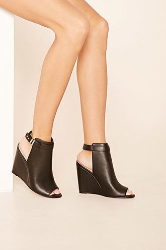Forever21 Faux Leather Wedges