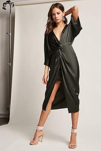Forever21 Twist-front Plunging Dress