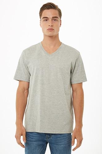 Forever21 Basic Heathered Classic V-neck Tee