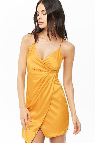 Forever21 Satin Faux Wrap Dress