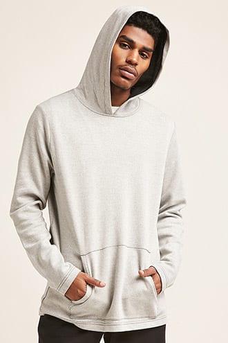 Forever21 Pinstripe Mesh-lined Hoodie