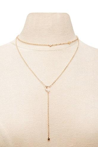 Forever21 Layered Crescent Moon Necklace