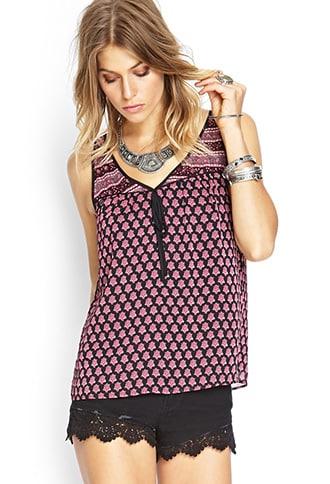 Forever21 Spotted Floral Tank