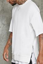 Forever21 Frayed Short-sleeve Sweatshirt