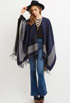 Forever21 Houndstooth-patterned Shawl Poncho