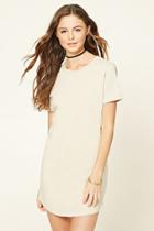Forever21 Women's  Beige Classic T-shirt Dress