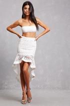 Forever21 Crochet Midi Flounce Skirt