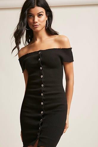 Forever21 Raw-cut Bodycon Dress