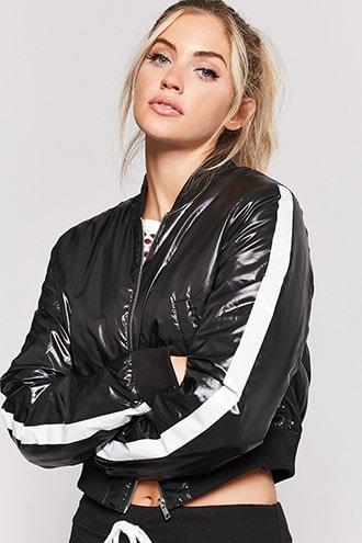 Forever21 Sheeny Bomber Jacket