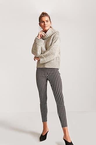 Forever21 Stripe Ponte Pants
