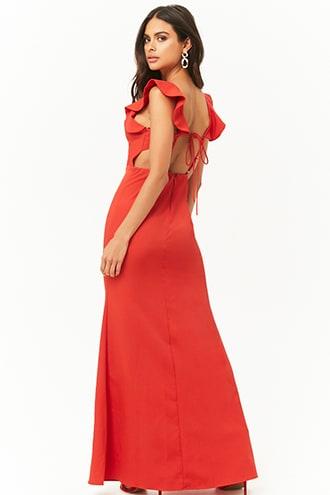 Forever21 Ruffle Sleeve Maxi Dress