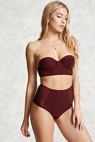 Forever21 Mesh Panel Bikini Bottoms