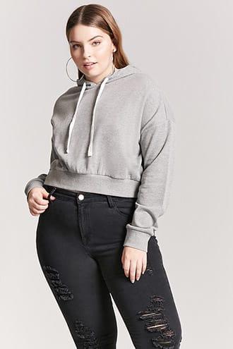 Forever21 Plus Size French Terry Pullover Hoodie
