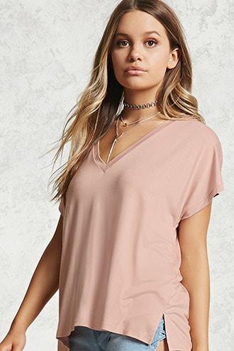 Forever21 Vented High-low Tee