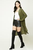 Forever21 M-slit Open-front Cardigan