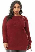 Forever21 Plus Size Vented Lace-up Tunic