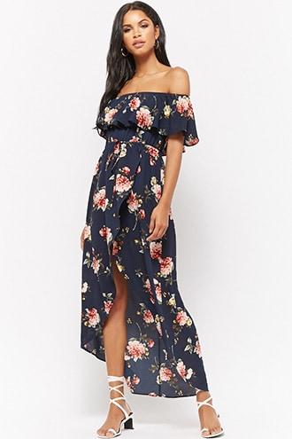 Forever21 Floral Print High-low Dress