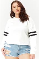 Forever21 Plus Size Cropped Varsity Sweatshirt