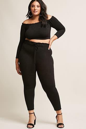 Forever21 Plus Size Purl-knit Drawstring Pants