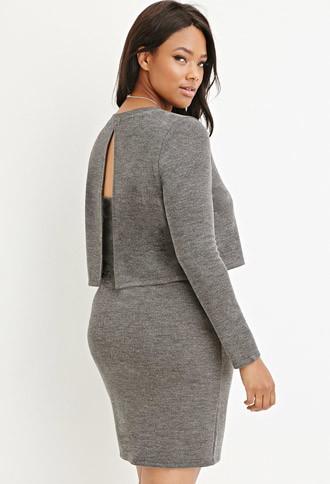 Forever21 Plus Layered Slit-back Dress