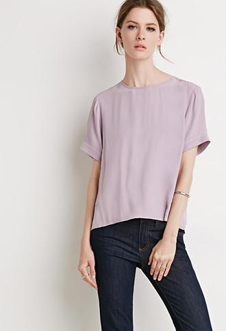 Love21 Women's  Contemporary Sheen Crepe Top
